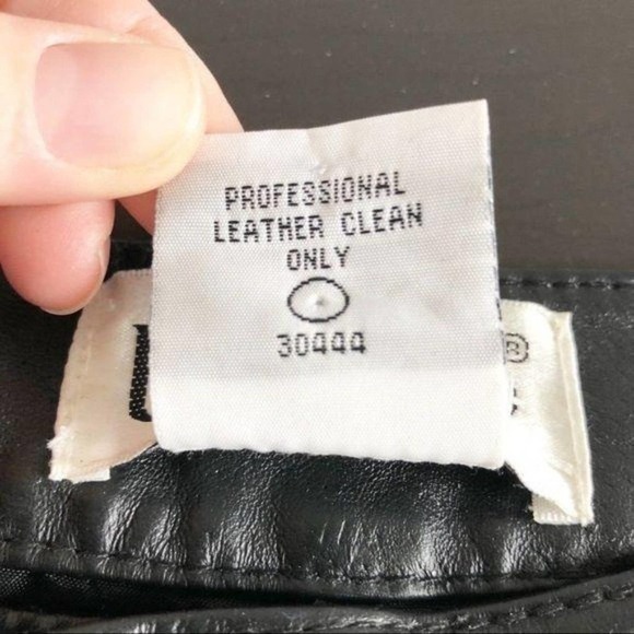 Bagatelle Vintage 100% Leather Black High Waisted Straight Leg Pants - Picture 9 of 12